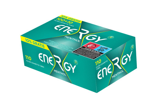TUBOS ENERGY+ MENTOL 110 UDS