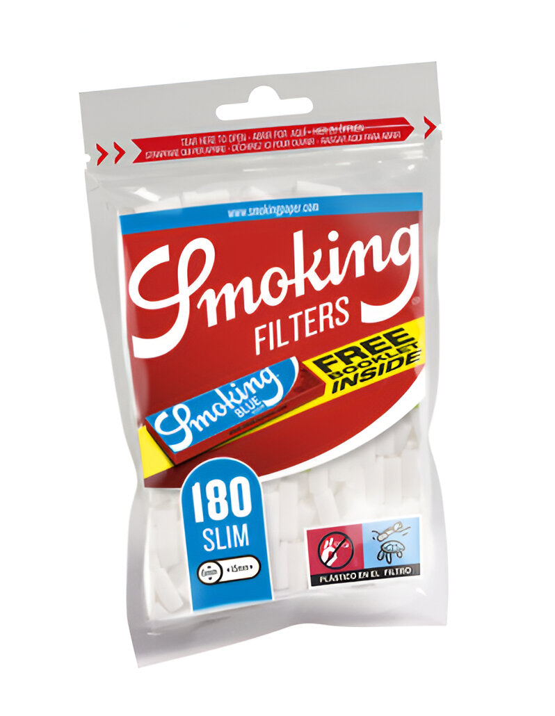 FILTROS+PAP SMOKING CLAS SLIM 180+BLUE