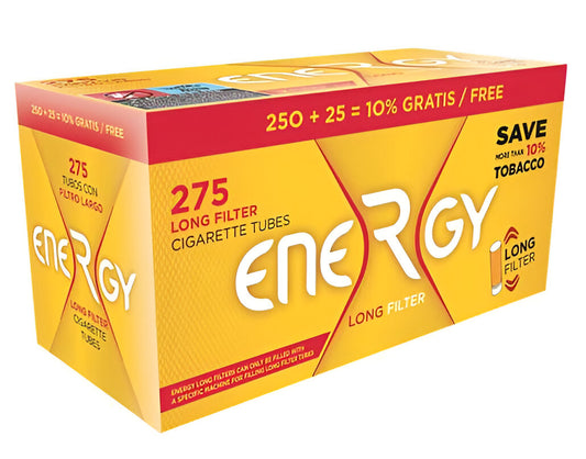 TUBOS ENERGY FILTRO EXTRA LARGO 275 UDS