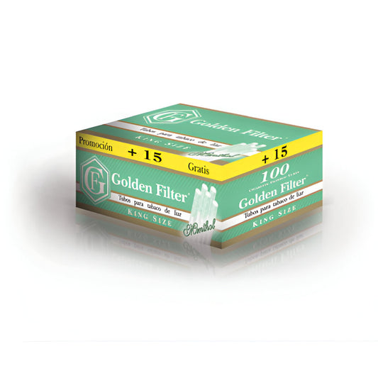 TUBOS GOLDEN FILTER MENTOL 115 UDS