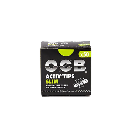 FILTROS OCB 7MM CARBÓN ACTIVTIPS 50 UDS